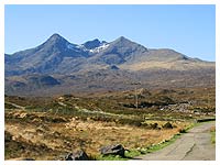 Isle of Skye Bridge with the cuillin hills in the background